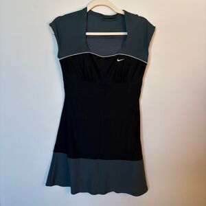 Nike Black and Dark Gray Tennis Dress